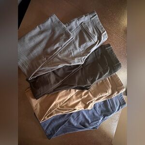 $40 - 4 Pairs of Straight Cut Men’s Pants - Multicolour - Size 31/32